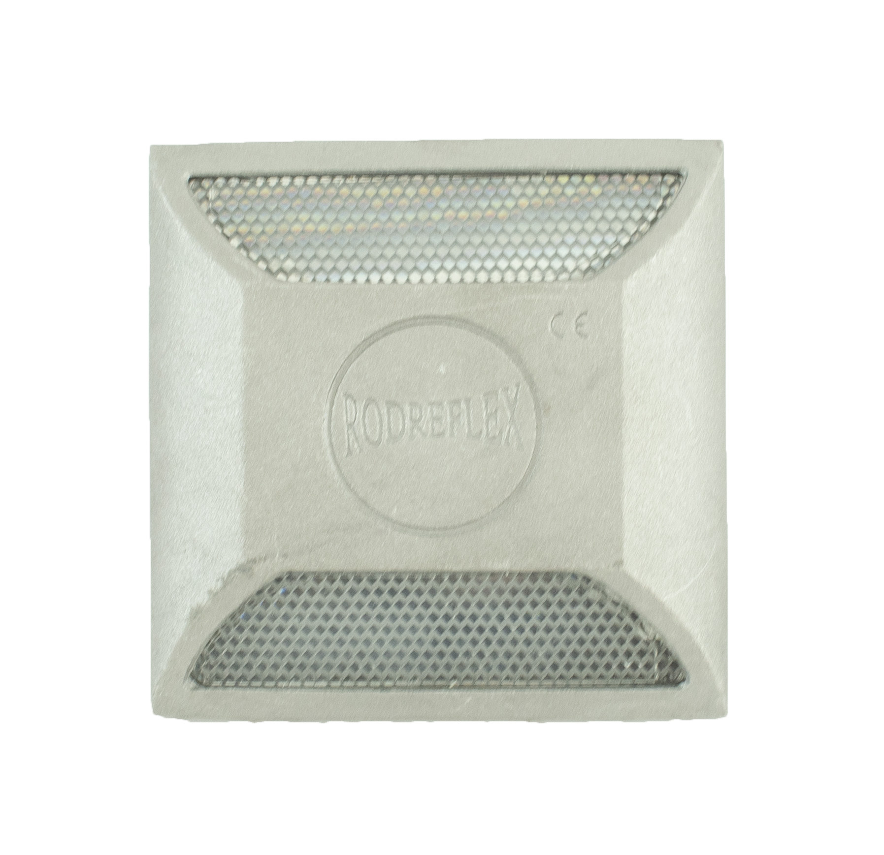 Dubbelzijdige aluminium epoxy wegdekreflector wit/wit