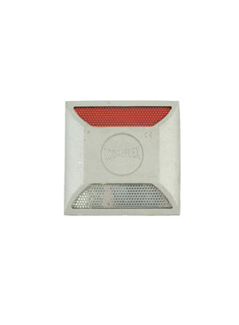 Réflecteur de route double face en aluminium époxy rouge/blanc