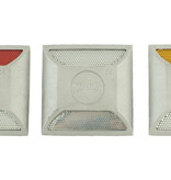Dubbelzijdige aluminium epoxy wegdekreflector rood/rood