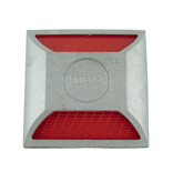 Dubbelzijdige aluminium epoxy wegdekreflector rood/rood