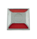 Réflecteur de route double face en aluminium époxy rouge/rouge