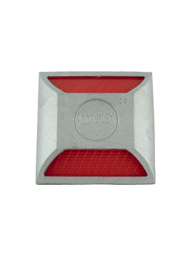 Double-sided aluminium epoxy roadstud red/red