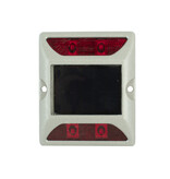 Flashing solar roadstud red/red