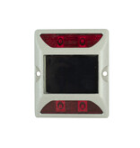 Wegdekreflector met knipperend  LED licht op zonne energie rood/rood