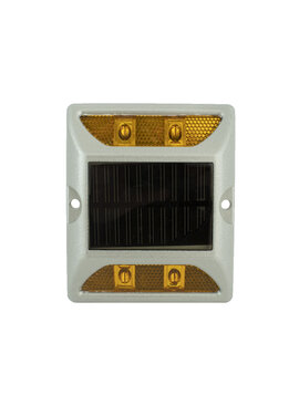 Flashing solar roadstud yellow/yellow