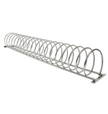 Bicycle stand spiral 'Velostand' - stainless steel