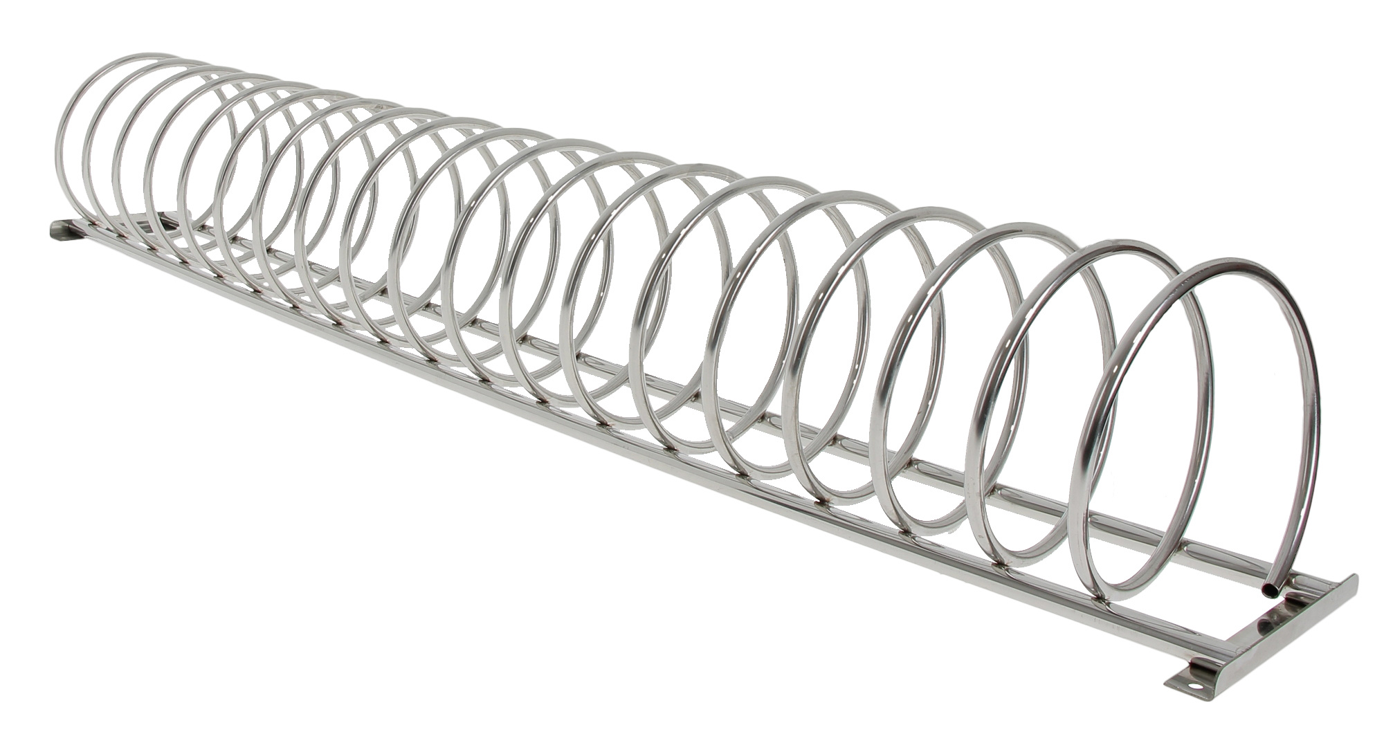 Bicycle stand spiral 'Velostand' - stainless steel