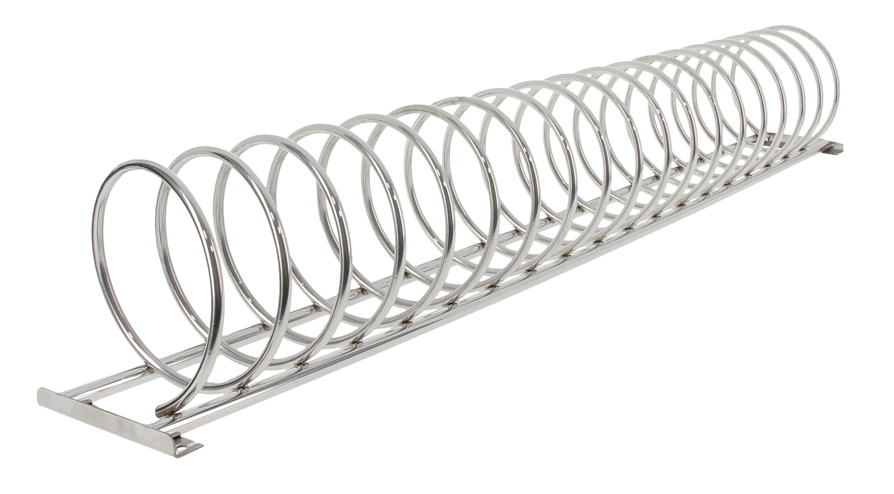Bicycle stand spiral 'Velostand' - stainless steel