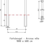 Bike Arc rack 600 x 1000 mm - galvanised - concrete