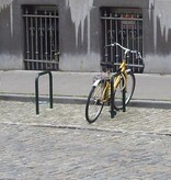 Bike Arc rack 600 x 1000 mm - green RAL 6009 - concrete