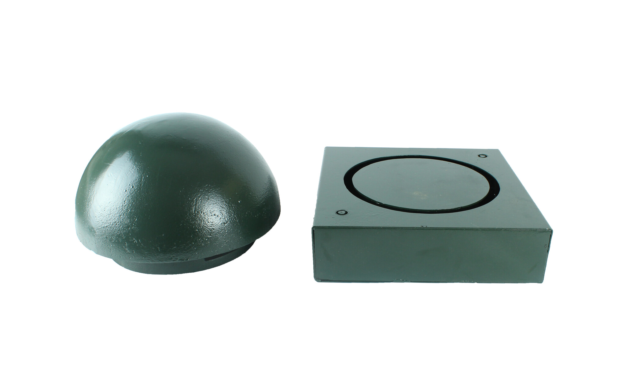 Borne demi sphére en fonte amovible - RAL 6009