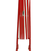 Recht vouwhek rood/wit - 230 cm