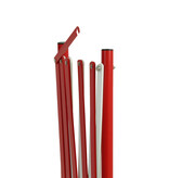 Barrière pliante droite rouge/blanche - 230 cm