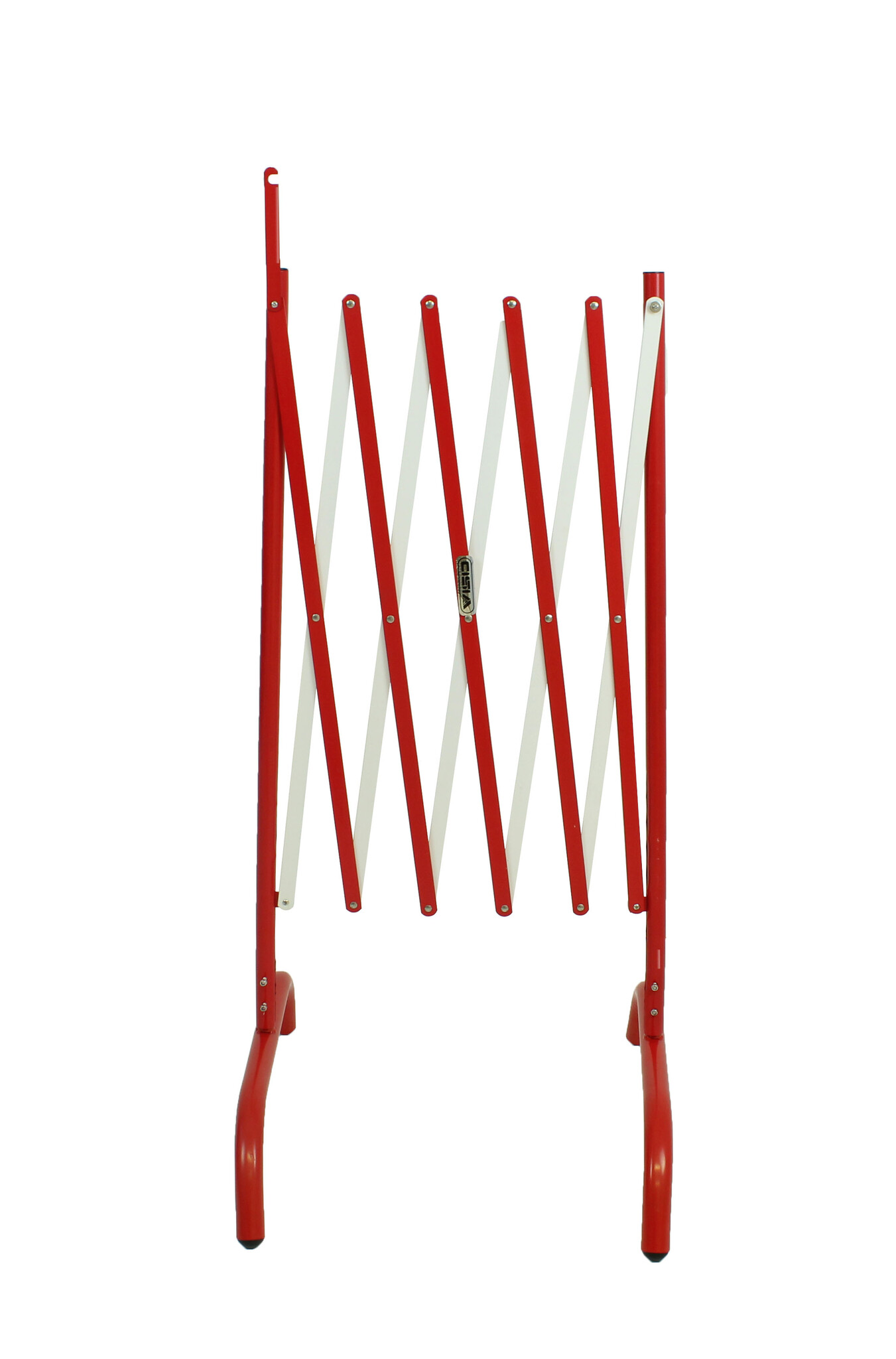 Recht vouwhek rood/wit - 230 cm