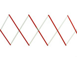 Recht vouwhek rood/wit - 230 cm