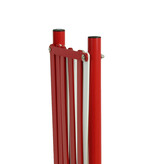 Recht vouwhek rood/wit - 230 cm