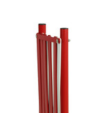 Recht vouwhek rood/wit - 230 cm