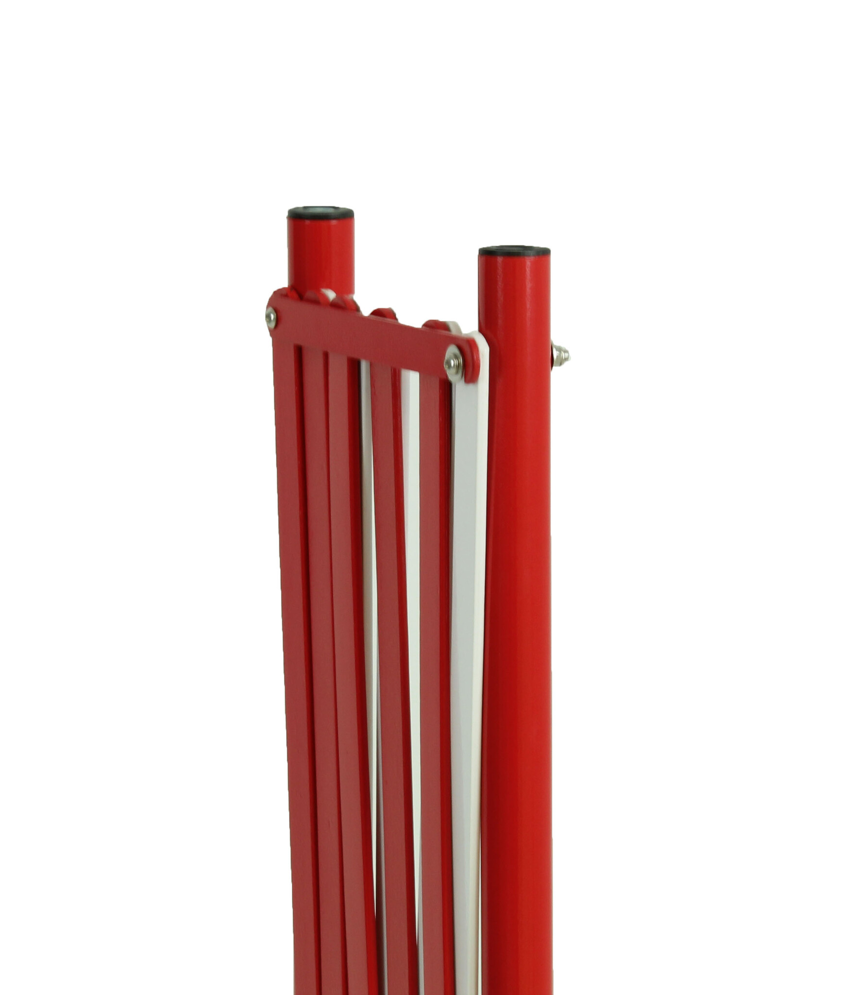 Recht vouwhek rood/wit - 230 cm