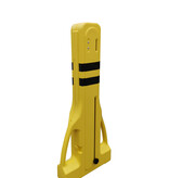 Barrière extensible PVC Extenso - jaune/noir - 2400 x 400 x 1000 mm