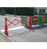 Barrière extensible PVC Extenso - jaune/noir - 2400 x 400 x 1000 mm
