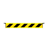 Fixed barrier with end hooks 100 cm - yellow/black