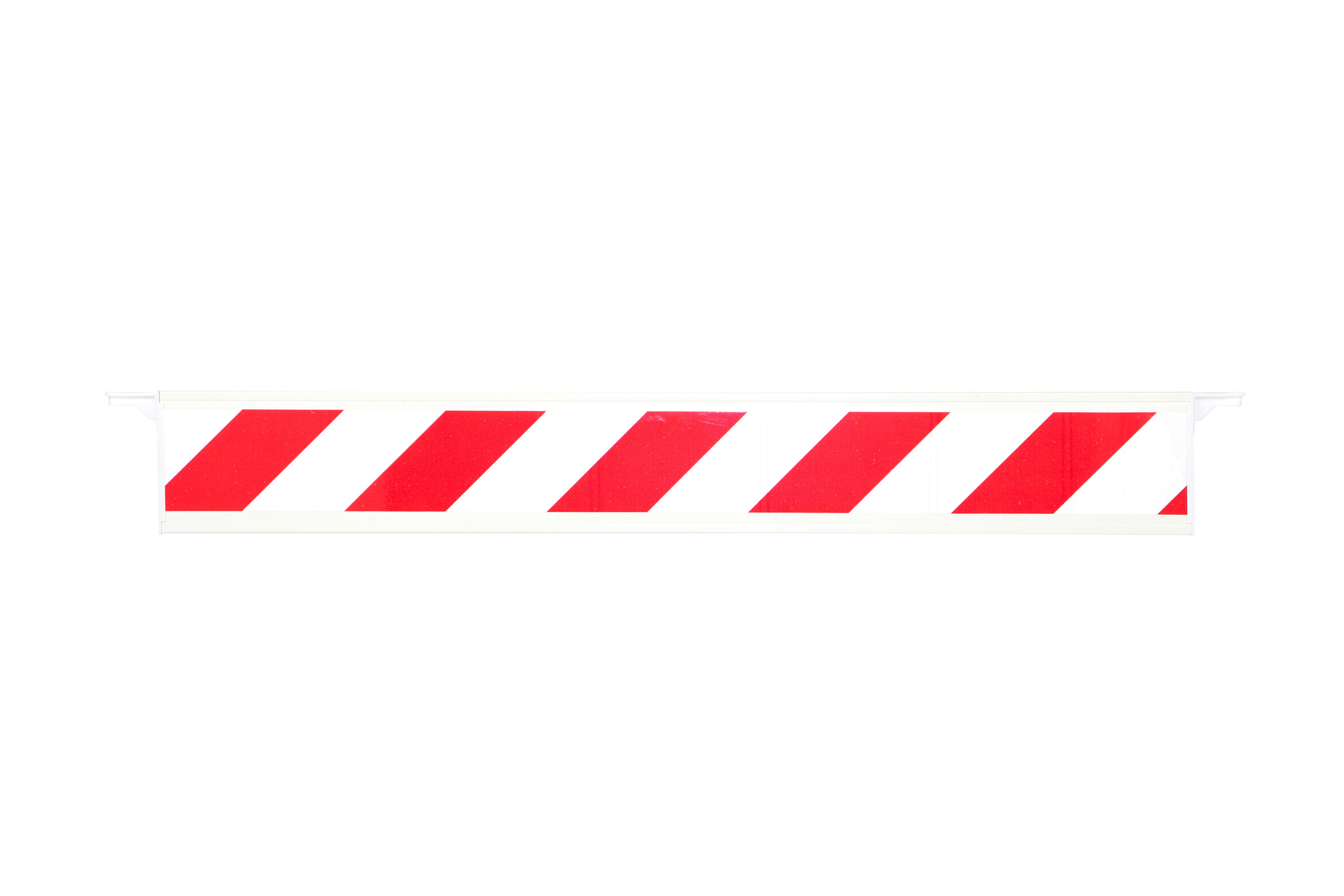 Fixed barrier with end hooks 200 cm - red/white