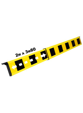 Telescopische barrière plank met eindhaken 200-380 cm