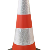 Traffic cone 75 cm 'ECO FOOT' - low-cost and environmentally friendly