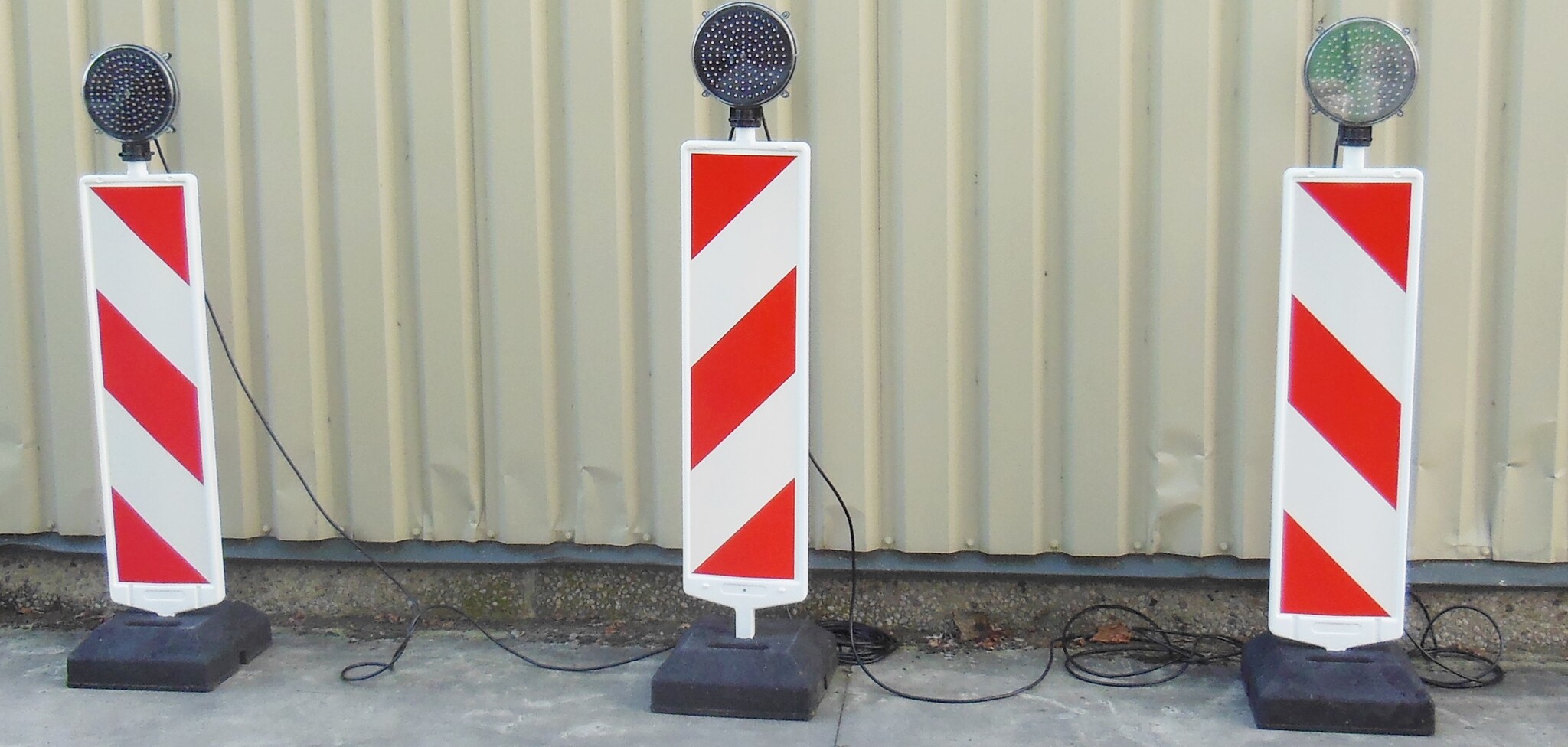 Set van 5 cascade signalisatielichten (verlopende lichten, klasse L8H EN 12352)