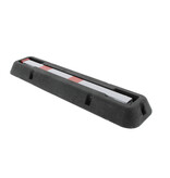 Retractable post in robber base - red-white with triangular lock
