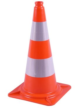 Cône de signalisation 50 cm PVC - très flexible