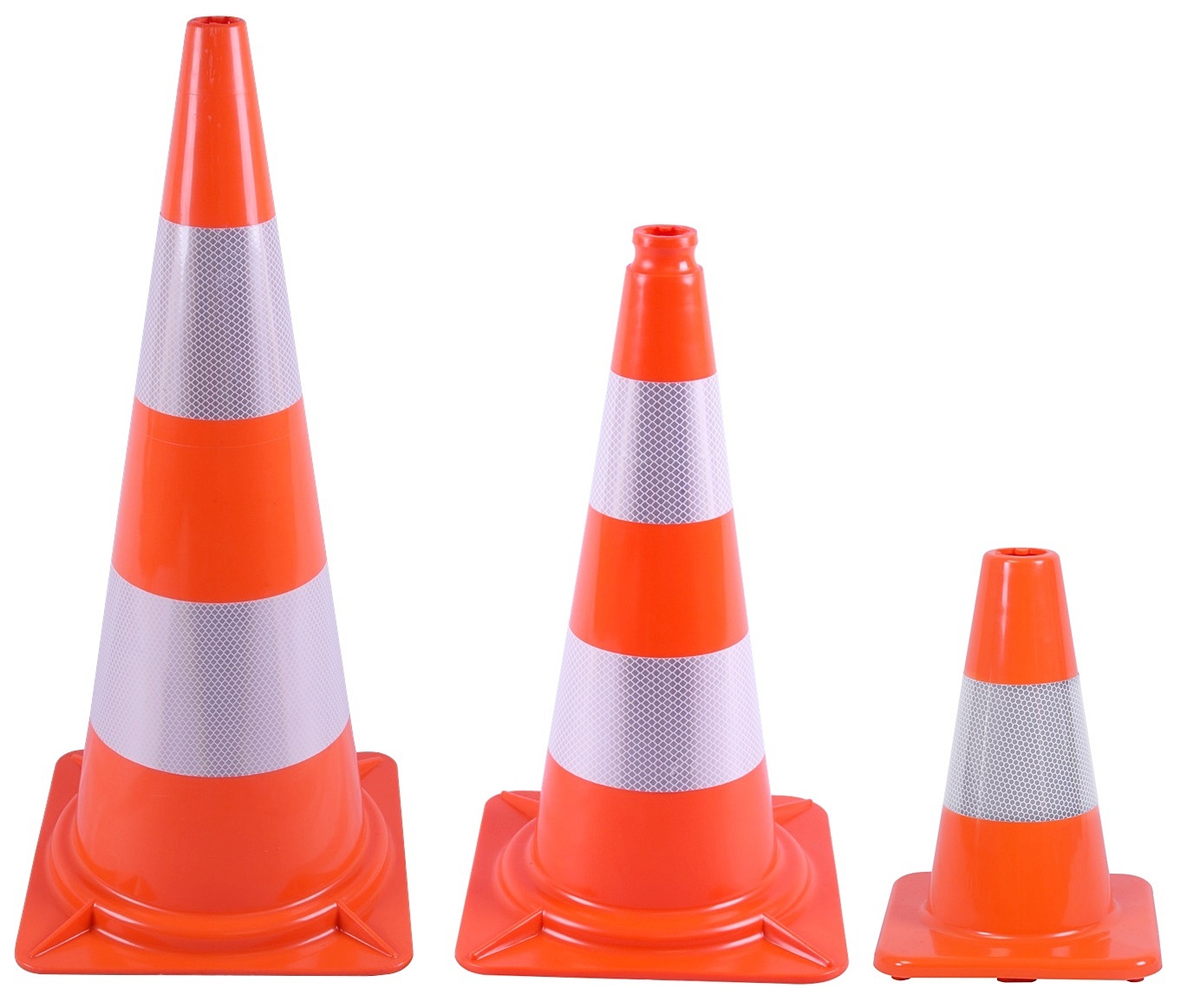 Cône de signalisation 75 cm PVC - très flexible + Classe 2