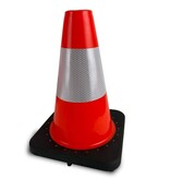 Cône de signalisation 30 cm PU - flexible et doux avec socle lesté