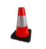 Verkeerskegel 30 cm PU - flexibel en zacht met zwarte voet