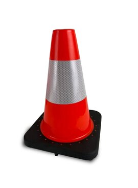 Cône de signalisation 30 cm PU - flexible et doux avec socle lesté