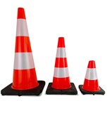 Cône de signalisation 30 cm PU - flexible et doux avec socle lesté