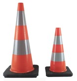 Cône de signalisation 30 cm PU - flexible et doux avec socle lesté