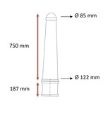 Flexibele paal met vormgeheugen type "Amsterdam" in te betonneren