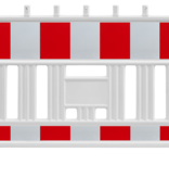 Werfhek Euro 2 Barrier - rood-wit - 1110 x 2150 mm + RA1 - Klasse 1