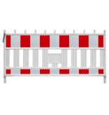 Werfhek Euro 2 Barrier - rood-wit - 1110 x 2150 mm + RA1 - Klasse 1