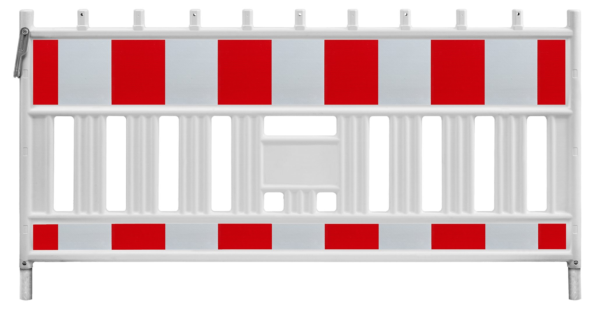 Construction barrier Euro 2 Barrier - red-white - 1110 x 2150 mm + RA1 - Class 1