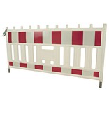 Werfhek Euro 2 Barrier - rood-wit - 1110 x 2150 mm + RA1 - Klasse 1