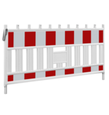 Construction barrier Euro 2 Barrier - red-white - 1110 x 2150 mm + RA2 - Class 2
