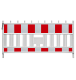 Construction barrier Euro 2 Barrier - red-white - 1110 x 2150 mm + RA2 - Class 2