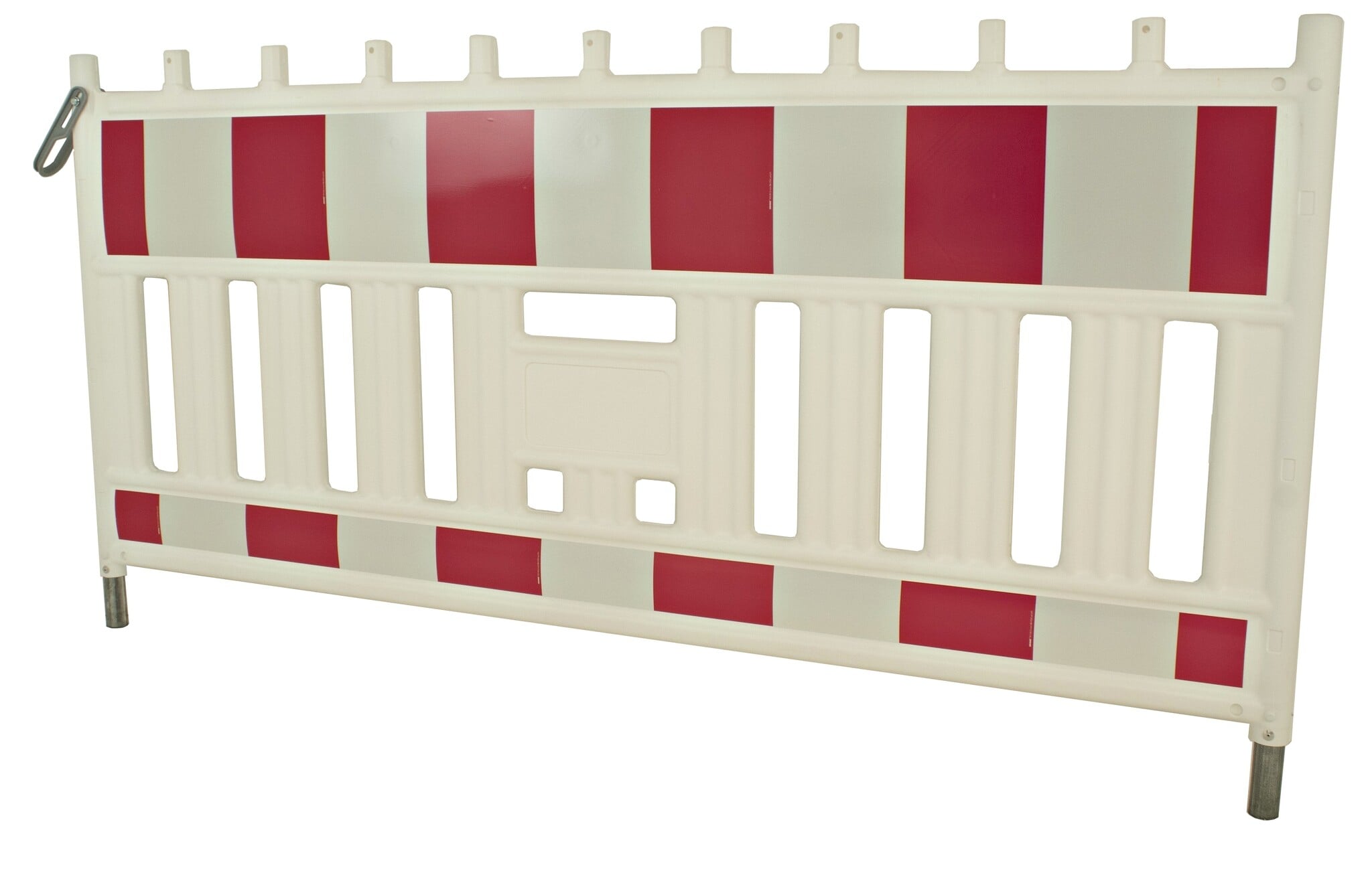 Barrière de chantier Euro 2 Barrier rouge-blanc - 1110 x 2150 mm + RA2 - Classe 2