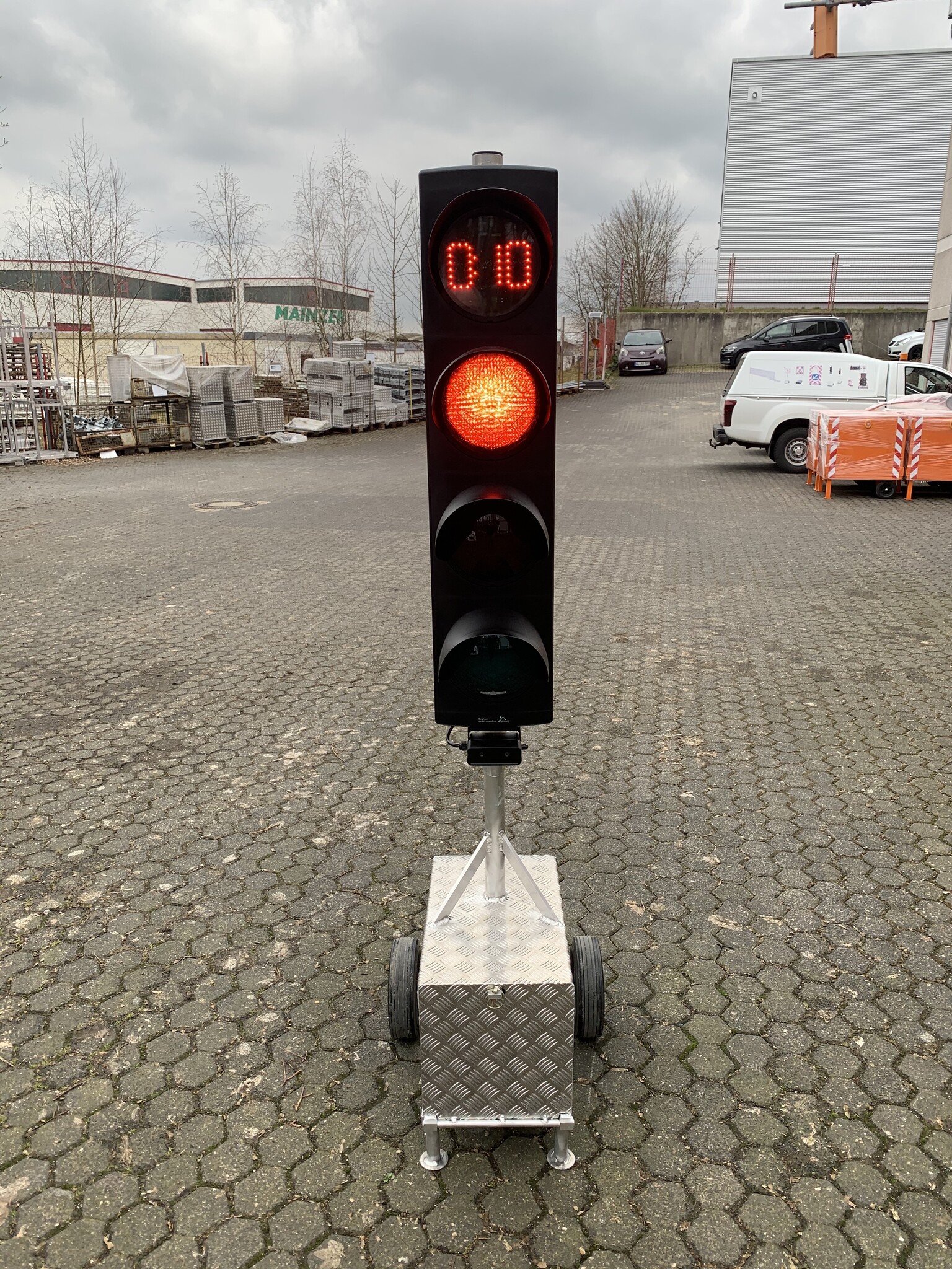 Tijdelijk verkeerslicht Berghaus MPB 1400 met aftelklok