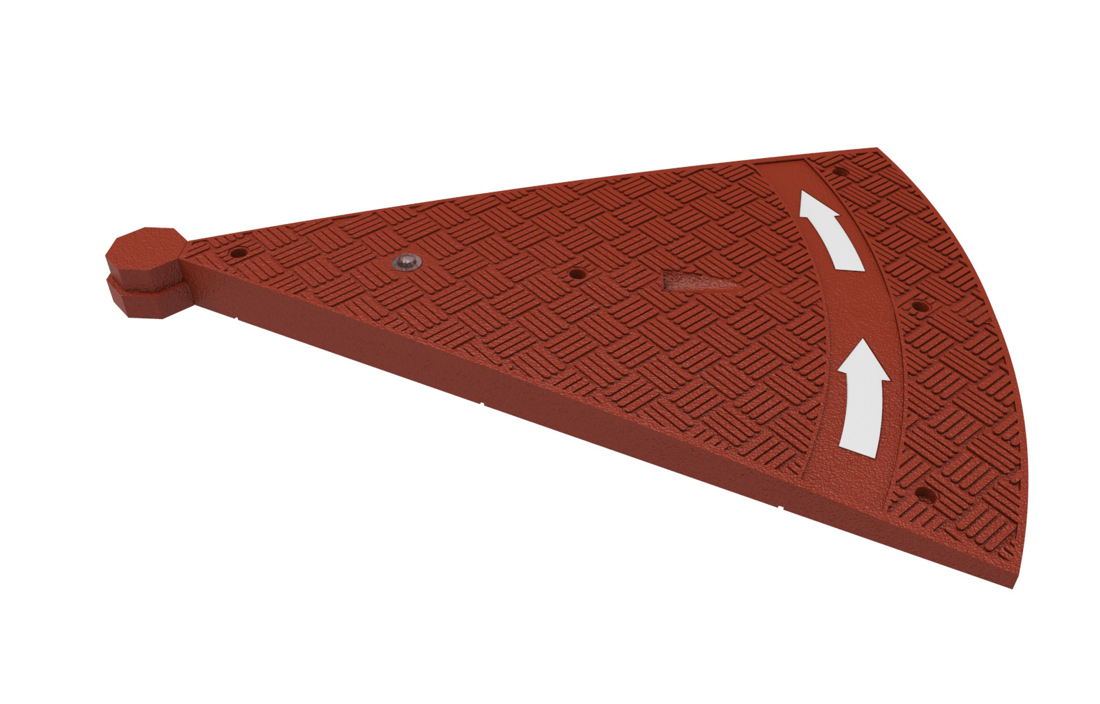 Rubberen rond punt Ø 300 x 10 cm uit rood gevulkaniseerd rubber