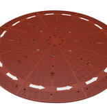 Giratoire en cautouc vulcanisé rouge Ø 300 x 10 cm