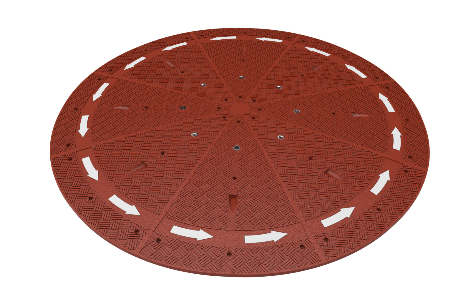 Rubber roundabout Ø 300 x 10 cm from red vulcanised rubber