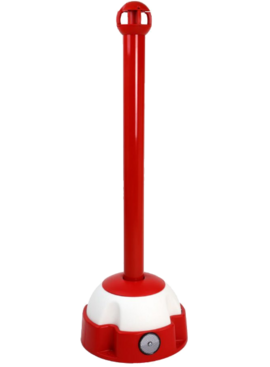 Poteau aluminium de 97 cm x Ø 60 mm sur soccle balise à lester